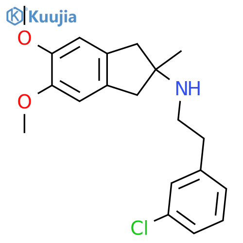 N-2-(3-chlorophenyl)ethyl-5,6-dimethoxy-2-methyl-2,3-dihydro-1H-inden-2-amine structure