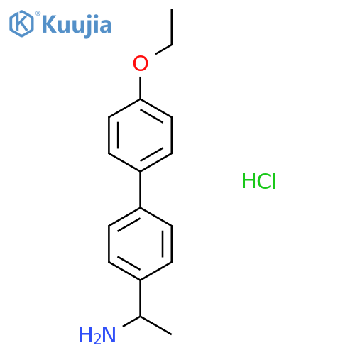 1-{4'-ethoxy-1,1'-biphenyl-4-yl}ethan-1-amine hydrochloride structure