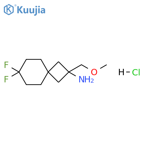 7,7-difluoro-2-(methoxymethyl)spiro3.5nonan-2-amine hydrochloride structure