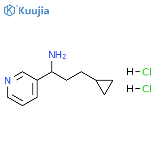 3-cyclopropyl-1-(pyridin-3-yl)propan-1-amine dihydrochloride structure