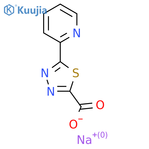 Sodium 5-(pyridin-2-yl)-1,3,4-thiadiazole-2-carboxylate structure