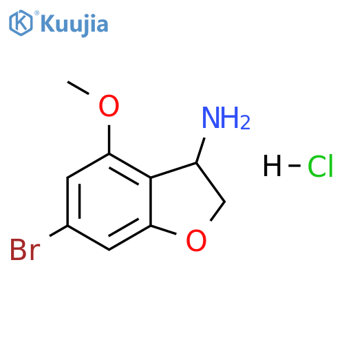 6-bromo-4-methoxy-2,3-dihydro-1-benzofuran-3-amine hydrochloride structure