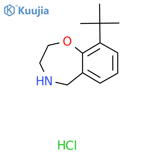 9-Tert-butyl-2,3,4,5-tetrahydro-1,4-benzoxazepine hydrochloride structure