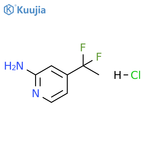 4-(1,1-difluoroethyl)pyridin-2-amine hydrochloride structure