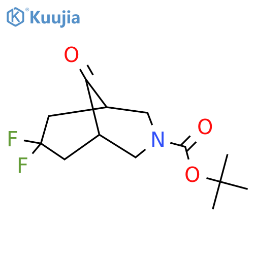 tert-butyl 7,7-difluoro-9-oxo-3-azabicyclo3.3.1nonane-3-carboxylate structure