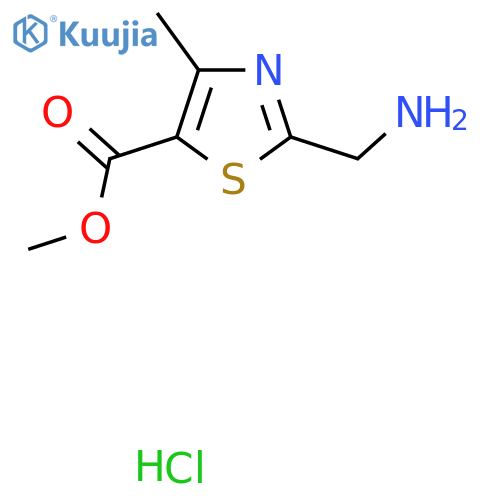 Methyl 2-(aminomethyl)-4-methyl-1,3-thiazole-5-carboxylate hydrochloride structure