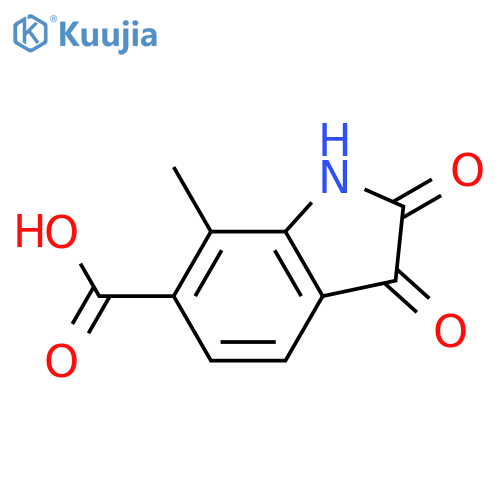 7-methyl-2,3-dioxo-2,3-dihydro-1H-indole-6-carboxylic acid structure