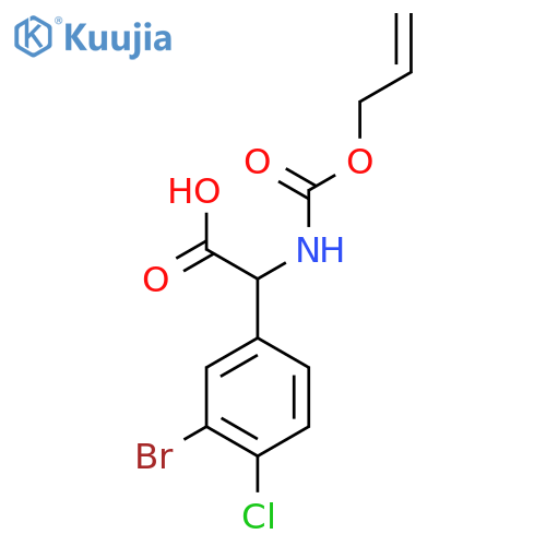 2-(3-bromo-4-chlorophenyl)-2-{(prop-2-en-1-yloxy)carbonylamino}acetic acid structure