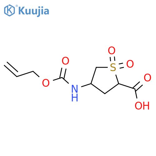 1,1-dioxo-4-{(prop-2-en-1-yloxy)carbonylamino}-1lambda6-thiolane-2-carboxylic acid structure