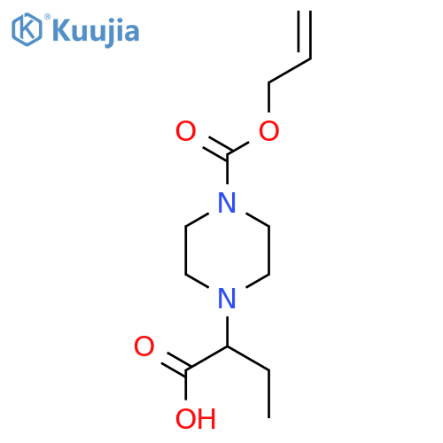 2-{4-(prop-2-en-1-yloxy)carbonylpiperazin-1-yl}butanoic acid structure