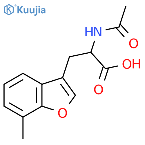 2-Acetamido-3-(7-methyl-1-benzofuran-3-yl)propanoic acid structure