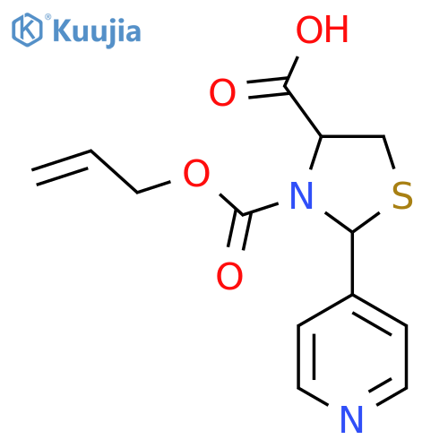 3-[(Prop-2-en-1-yloxy)carbonyl]-2-(pyridin-4-yl)-1,3-thiazolidine-4-carboxylic acid structure