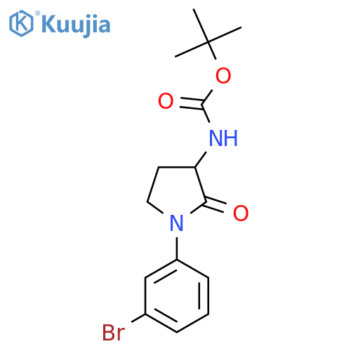 tert-butyl N-1-(3-bromophenyl)-2-oxopyrrolidin-3-ylcarbamate structure