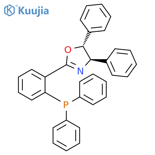 (4R,5R)-2-(2-(Diphenylphosphanyl)phenyl)-4,5-diphenyl-4,5-dihydrooxazole structure