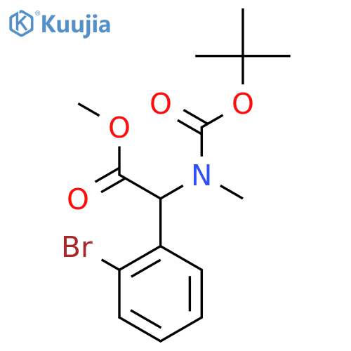 Methyl 2-(2-bromophenyl)-2-{[(tert-butoxy)carbonyl](methyl)amino}acetate structure