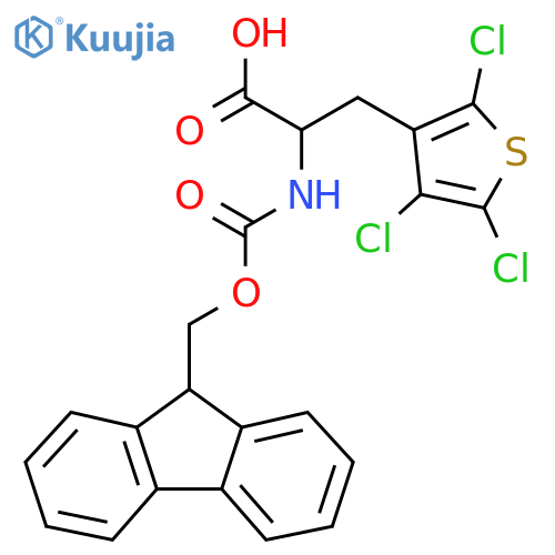 2-({(9H-fluoren-9-yl)methoxycarbonyl}amino)-3-(2,4,5-trichlorothiophen-3-yl)propanoic acid structure
