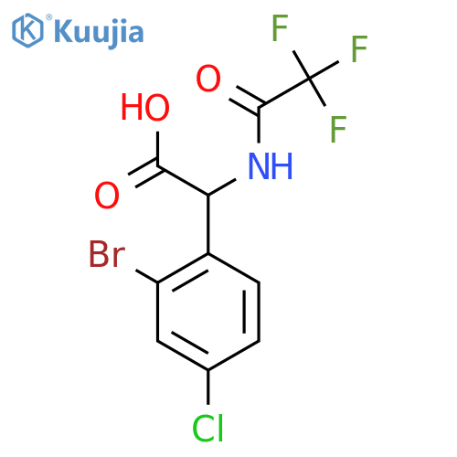 2-(2-Bromo-4-chlorophenyl)-2-(2,2,2-trifluoroacetamido)acetic acid structure