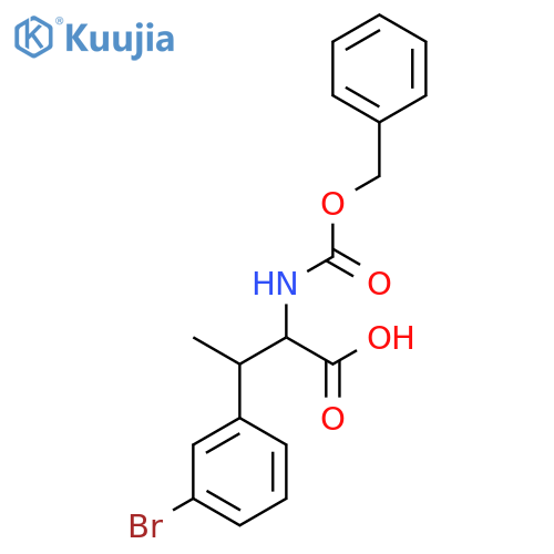 2-{(benzyloxy)carbonylamino}-3-(3-bromophenyl)butanoic acid structure
