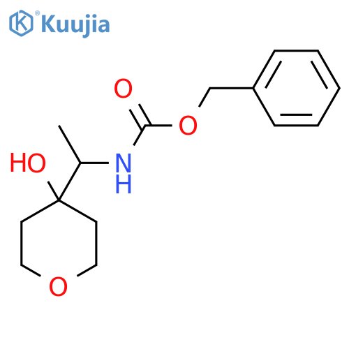 benzyl N-[1-(4-hydroxyoxan-4-yl)ethyl]carbamate structure