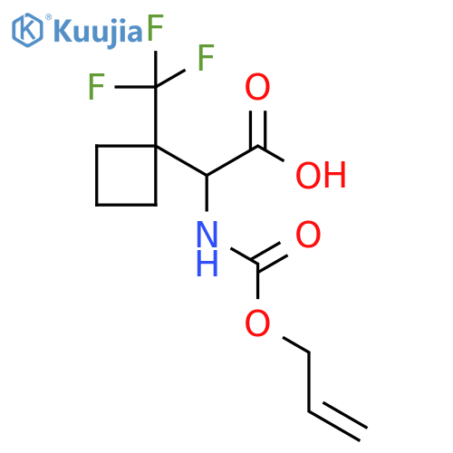 2-{[(Prop-2-en-1-yloxy)carbonyl]amino}-2-[1-(trifluoromethyl)cyclobutyl]acetic acid structure