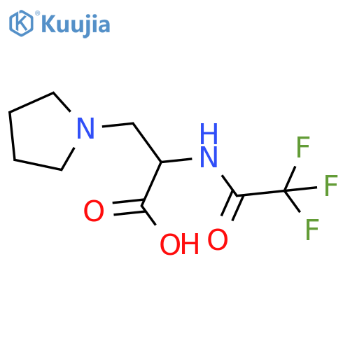 3-(Pyrrolidin-1-yl)-2-(2,2,2-trifluoroacetamido)propanoic acid structure