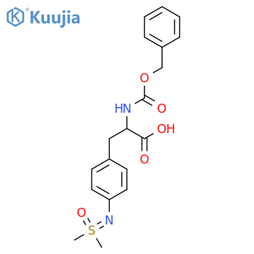 2-{(benzyloxy)carbonylamino}-3-(4-{dimethyl(oxo)-lambda6-sulfanylideneamino}phenyl)propanoic acid structure