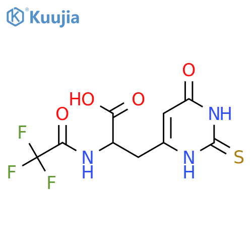 3-(6-Oxo-2-sulfanyl-1,6-dihydropyrimidin-4-yl)-2-(2,2,2-trifluoroacetamido)propanoic acid structure