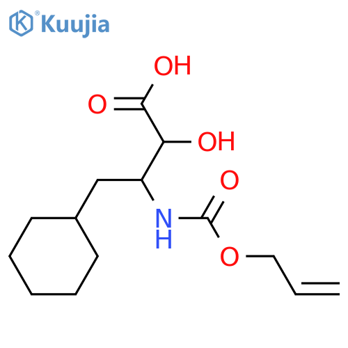 4-cyclohexyl-2-hydroxy-3-{(prop-2-en-1-yloxy)carbonylamino}butanoic acid structure