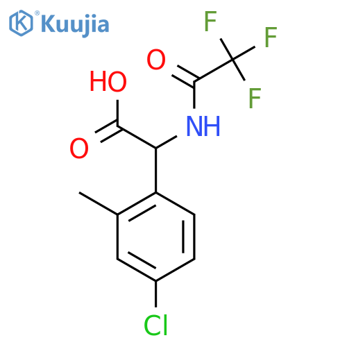 2-(4-Chloro-2-methylphenyl)-2-(2,2,2-trifluoroacetamido)acetic acid structure
