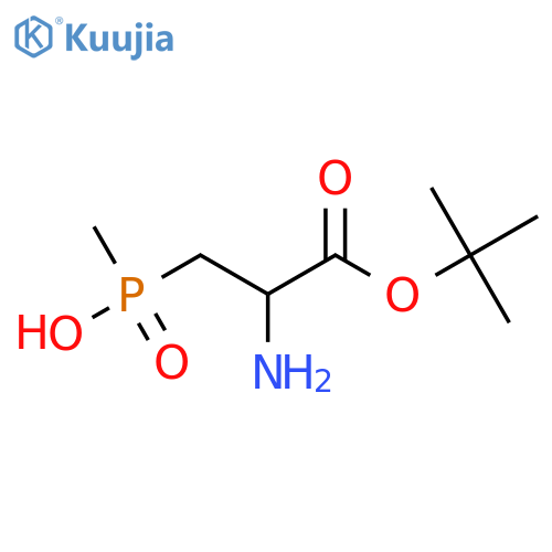 2-amino-3-(tert-butoxy)-3-oxopropyl(methyl)phosphinic acid structure