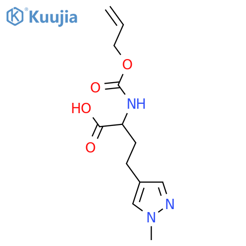 4-(1-methyl-1H-pyrazol-4-yl)-2-{(prop-2-en-1-yloxy)carbonylamino}butanoic acid structure