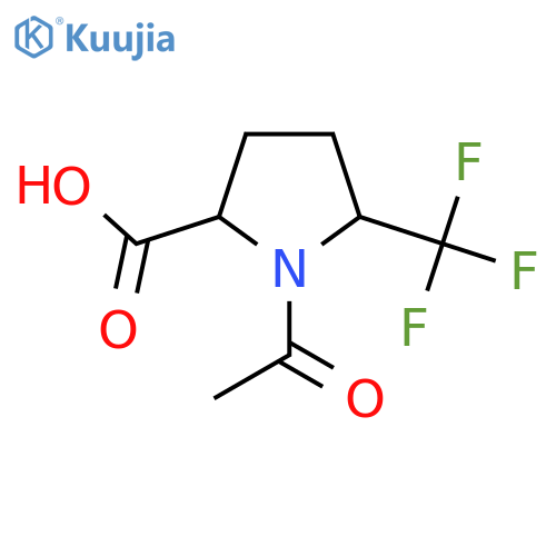 1-Acetyl-5-(trifluoromethyl)pyrrolidine-2-carboxylic acid structure