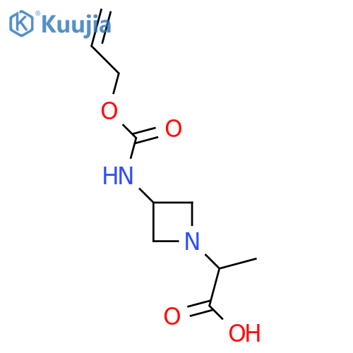 2-(3-{(prop-2-en-1-yloxy)carbonylamino}azetidin-1-yl)propanoic acid structure