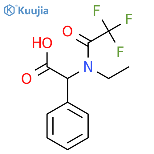 2-(N-ethyl-2,2,2-trifluoroacetamido)-2-phenylacetic acid structure
