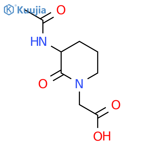 2-(3-Acetamido-2-oxopiperidin-1-yl)acetic acid structure