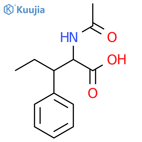 2-Acetamido-3-phenylpentanoic acid structure