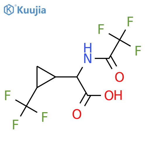 2-(2,2,2-Trifluoroacetamido)-2-[2-(trifluoromethyl)cyclopropyl]acetic acid structure