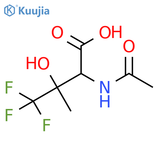 2-Acetamido-4,4,4-trifluoro-3-hydroxy-3-methylbutanoic acid structure