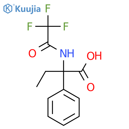 2-Phenyl-2-(2,2,2-trifluoroacetamido)butanoic acid structure