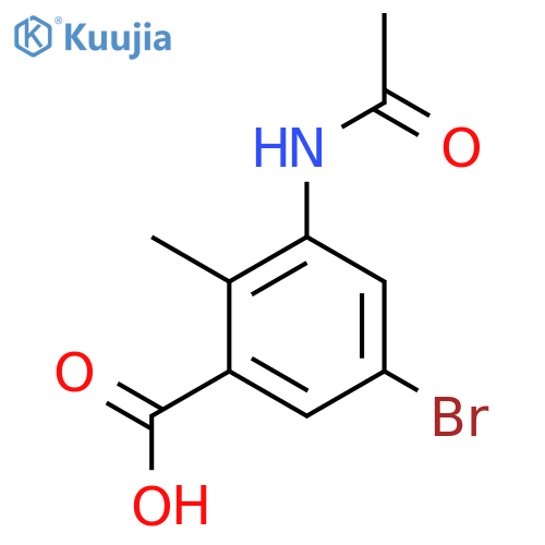 5-Bromo-3-acetamido-2-methylbenzoic acid structure