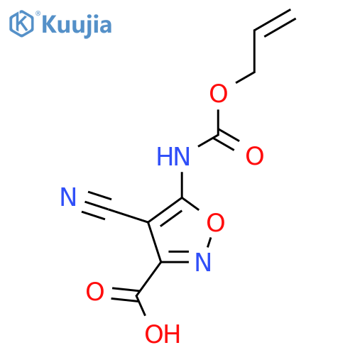 4-cyano-5-{(prop-2-en-1-yloxy)carbonylamino}-1,2-oxazole-3-carboxylic acid structure