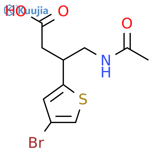 3-(4-Bromothiophen-2-yl)-4-acetamidobutanoic acid structure