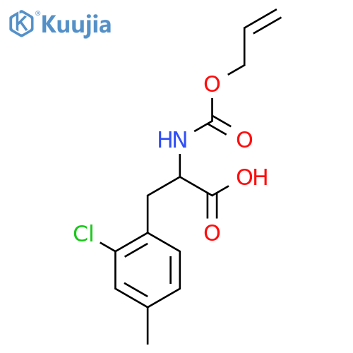 3-(2-chloro-4-methylphenyl)-2-{(prop-2-en-1-yloxy)carbonylamino}propanoic acid structure