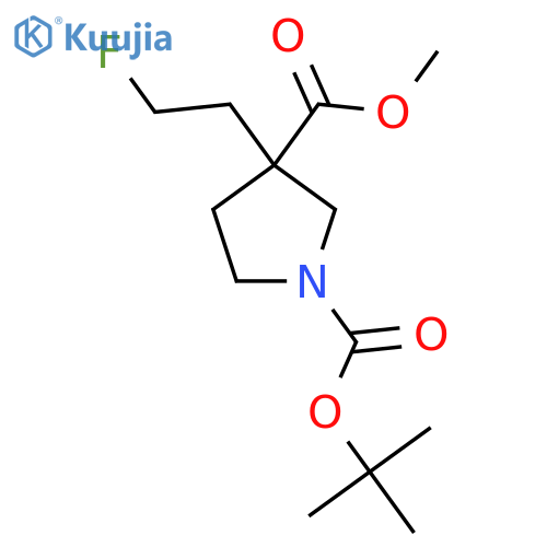 1-Tert-butyl 3-methyl 3-(2-fluoroethyl)pyrrolidine-1,3-dicarboxylate structure