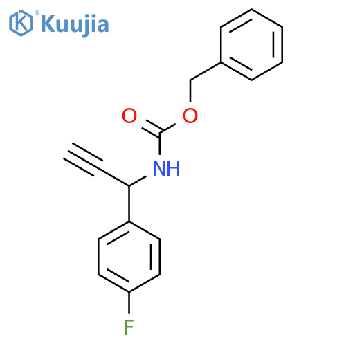 benzyl N-1-(4-fluorophenyl)prop-2-yn-1-ylcarbamate structure