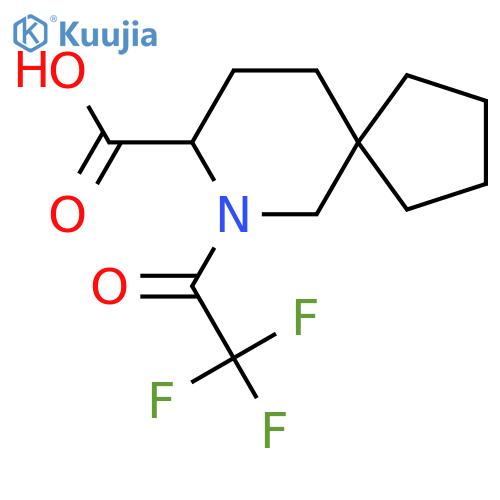 7-(2,2,2-Trifluoroacetyl)-7-azaspiro[4.5]decane-8-carboxylic acid structure