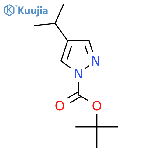tert-butyl 4-(propan-2-yl)-1H-pyrazole-1-carboxylate structure