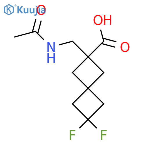 2-(acetamidomethyl)-6,6-difluorospiro3.3heptane-2-carboxylic acid structure