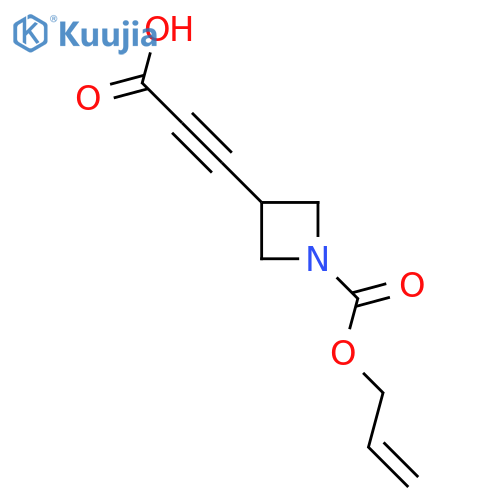 3-{1-(prop-2-en-1-yloxy)carbonylazetidin-3-yl}prop-2-ynoic acid structure