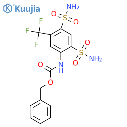 benzyl N-2,4-disulfamoyl-5-(trifluoromethyl)phenylcarbamate structure